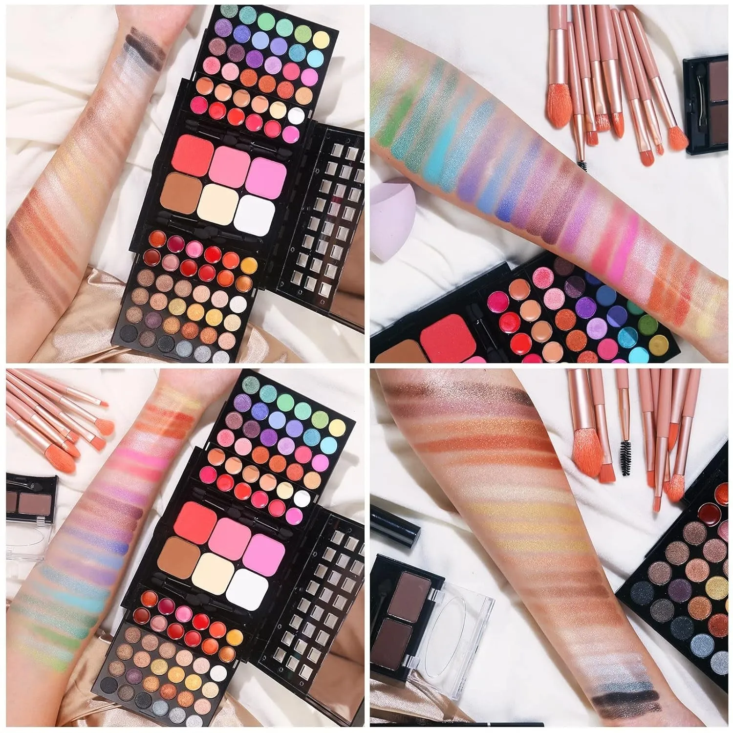 78-Color Ultimate Makeup Master Set: Eyeshadows, Lipsticks, Blushes & More with Applicators