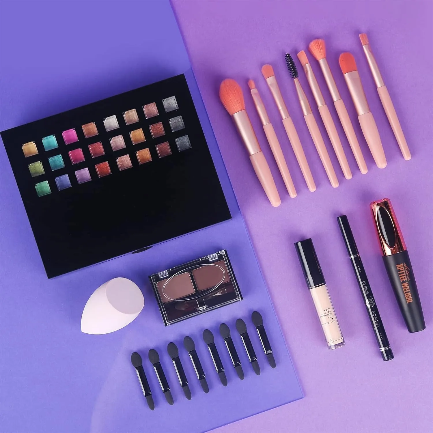 78-Color Ultimate Makeup Master Set: Eyeshadows, Lipsticks, Blushes & More with Applicators