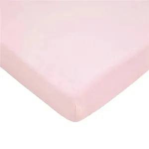 American Baby - Fitted Mini Crib Sheet 24 x 38, 100% Cotton Jersey Portable Sheet, Baby Pink