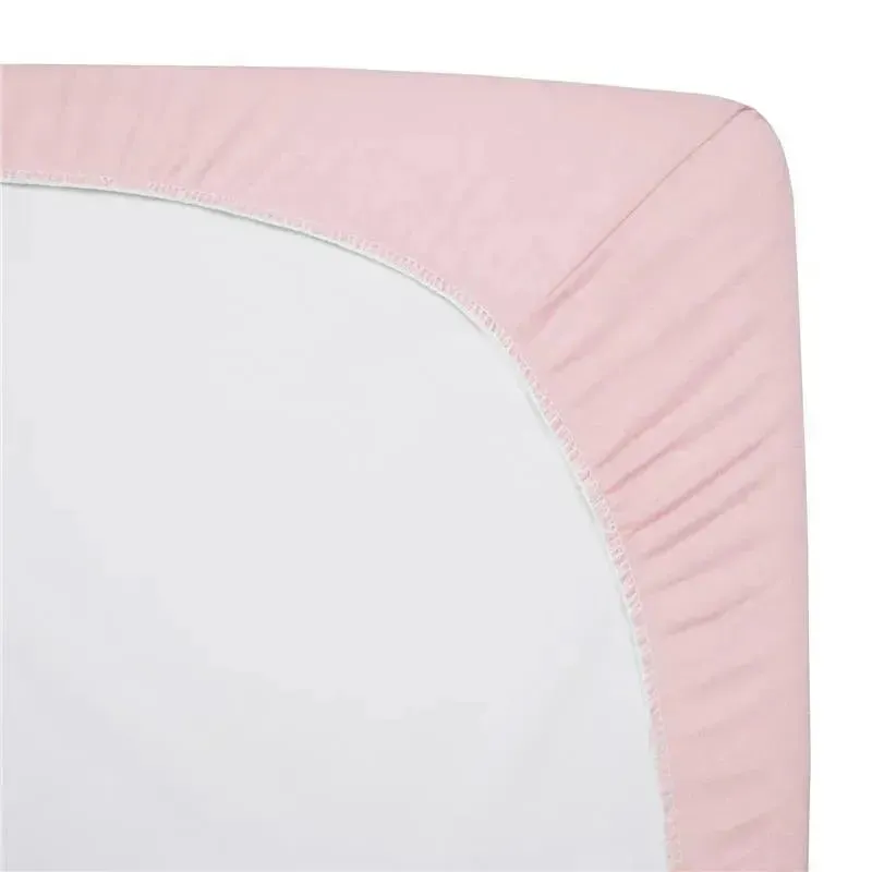 American Baby - Fitted Mini Crib Sheet 24 x 38, 100% Cotton Jersey Portable Sheet, Baby Pink