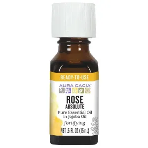 Aura Cacia Precious Essentials Oil Rose Absolute in Jojoba 0.5 oz Oil