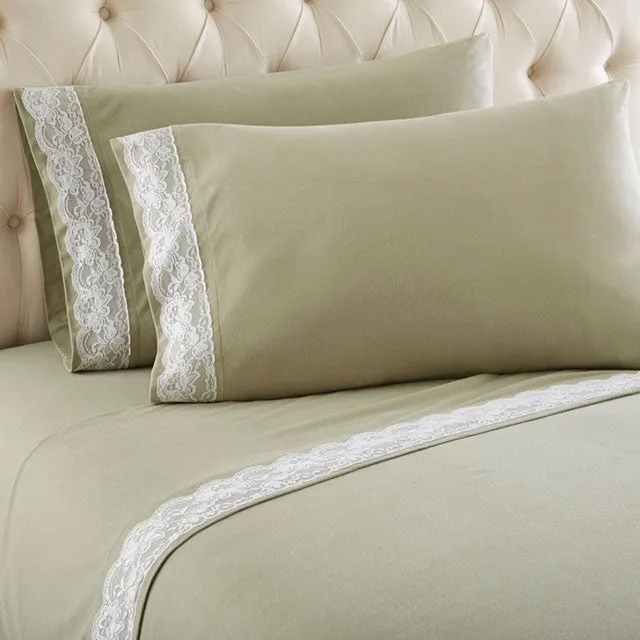 Clearance Micro Flannel® Lace Edge Sheet Sets