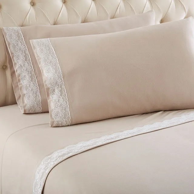 Clearance Micro Flannel® Lace Edge Sheet Sets