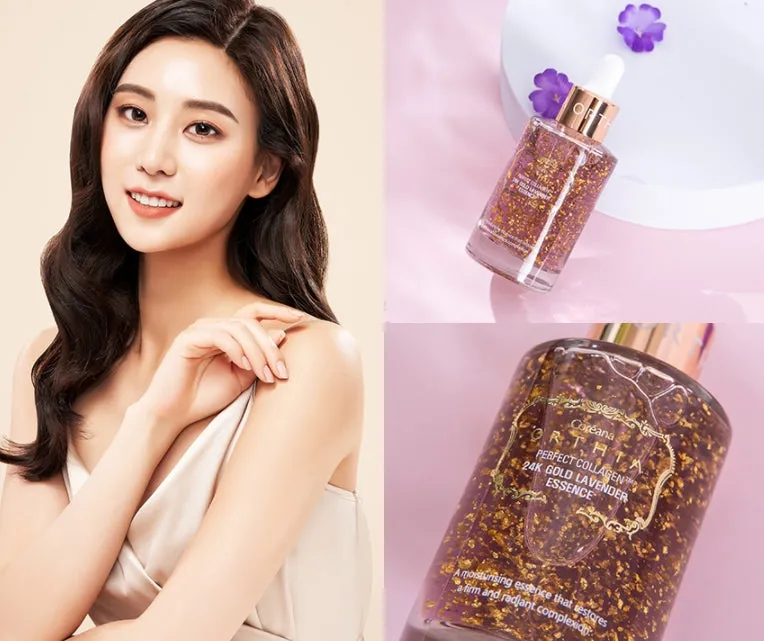 COREANA Orthia Perfect Collagen 24k Gold Lavender Essence 50ml Skincare Moisture