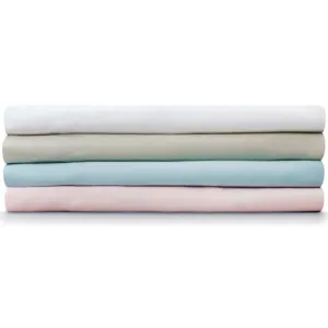 Giggle Baby - 2 Pack Organic Small travel cot sheets. Approx. 95cm x 65cm. White.