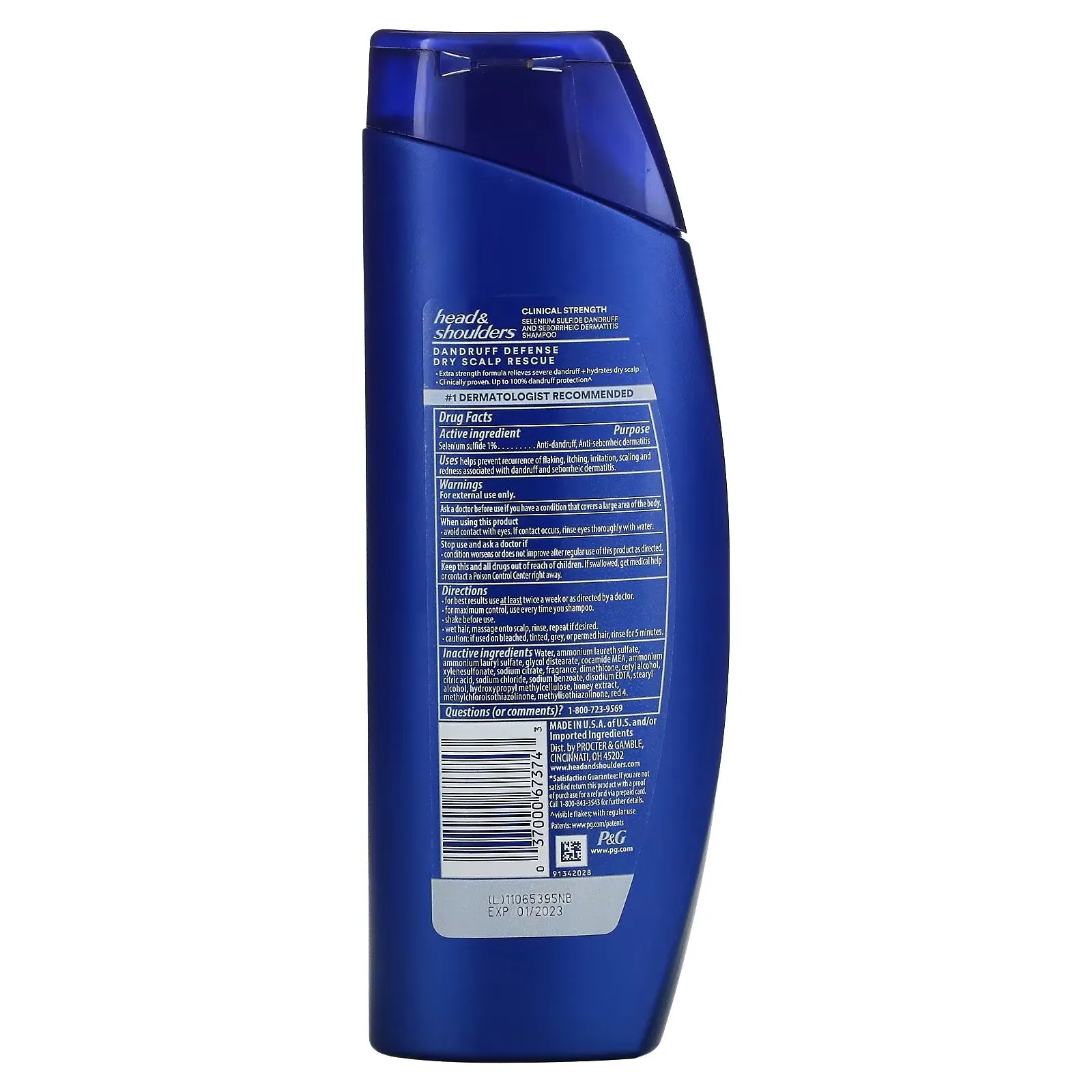 Head & Shoulders, Clinical Strength, Anti-Dandruff Shampoo, Dry Scalp Treatment 400 ml (13.5 fl oz)