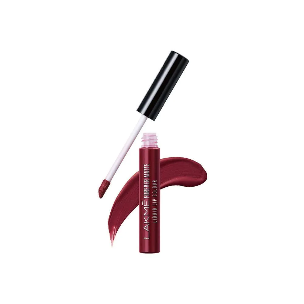 Lakmé Forever Matte Liquid Lip Colour, Red Sangria, 5.6 ml