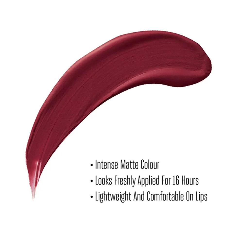 Lakmé Forever Matte Liquid Lip Colour, Red Sangria, 5.6 ml