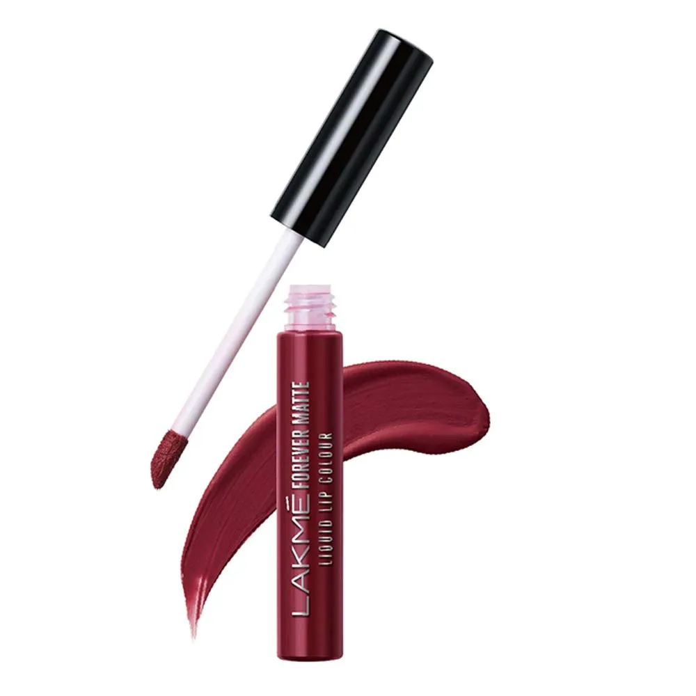 Lakmé Forever Matte Liquid Lip Colour, Red Sangria, 5.6 ml