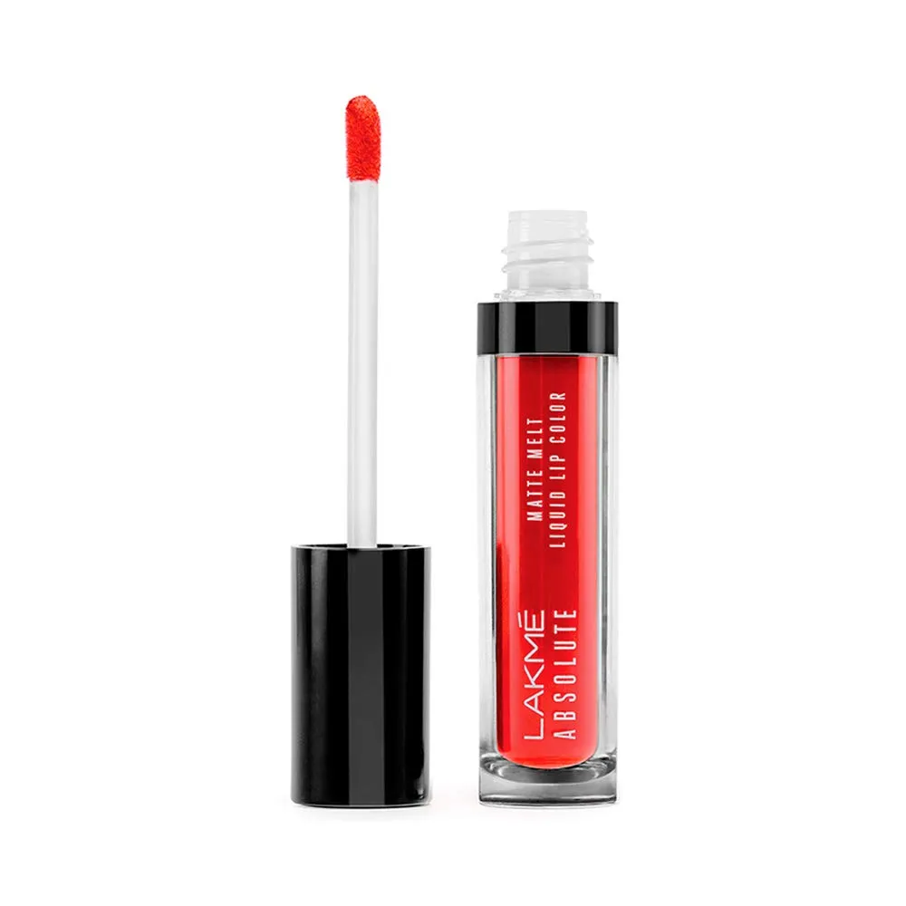 Lakme Absolute Matte Melt Liquid Lip Color, Rhythmic Red, 6 ml