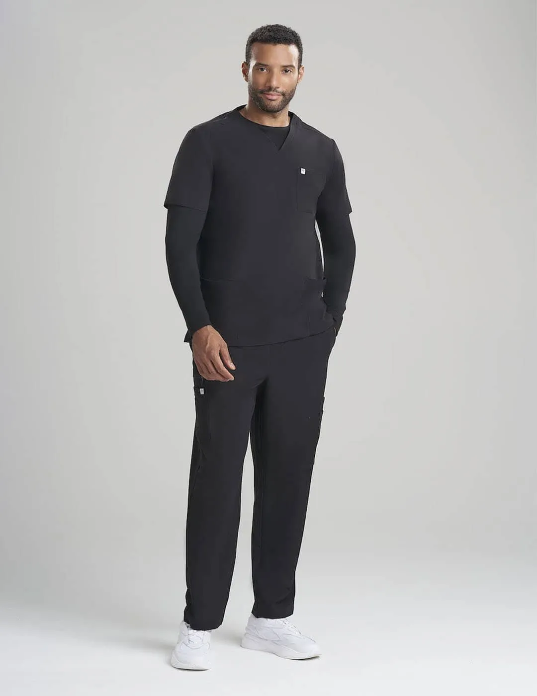 Mens Long Sleeve Underscrub Shirt - Black