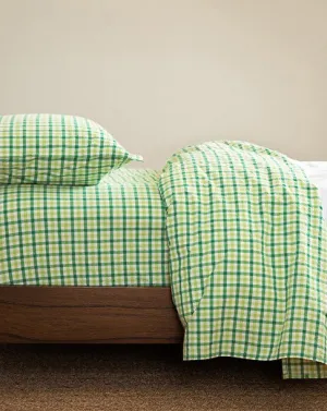 Nile Green Gingham Sheet Set