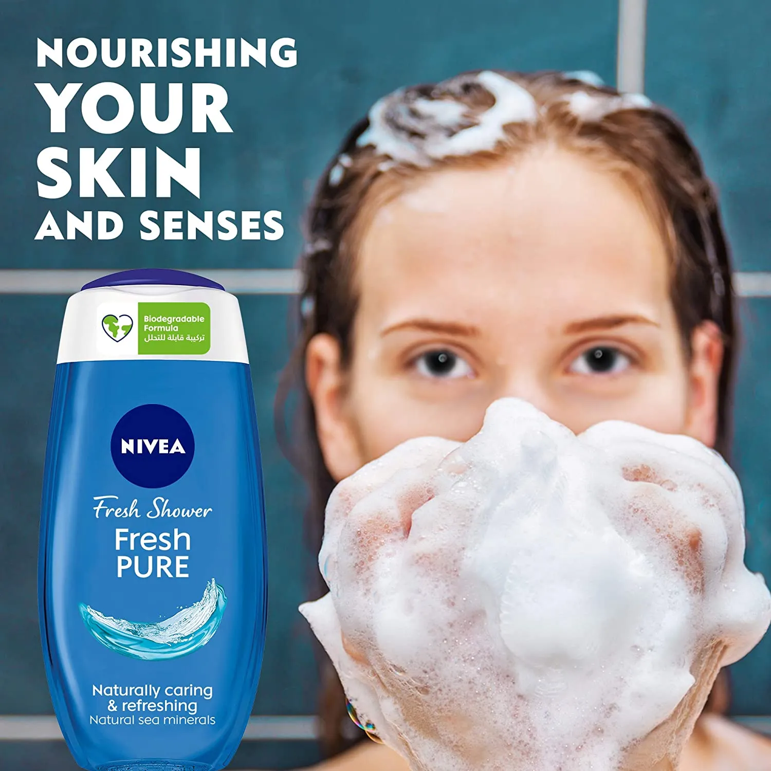 Nivea Fresh Pure Shower Gel Sea Minerals Aquatic Scent