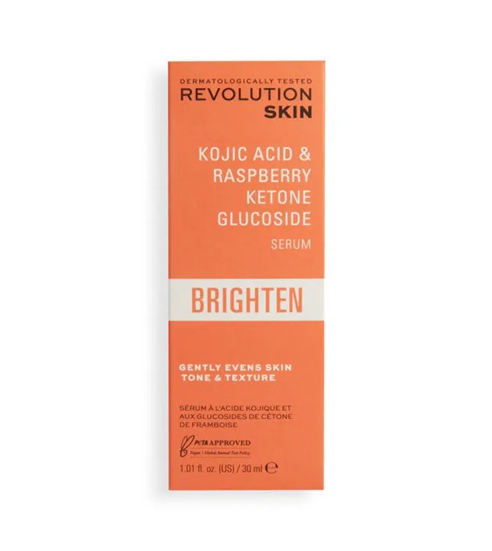 Revolution Skincare - Sérum de cido Kójico y Glucósido de Cetona de Frambuesa