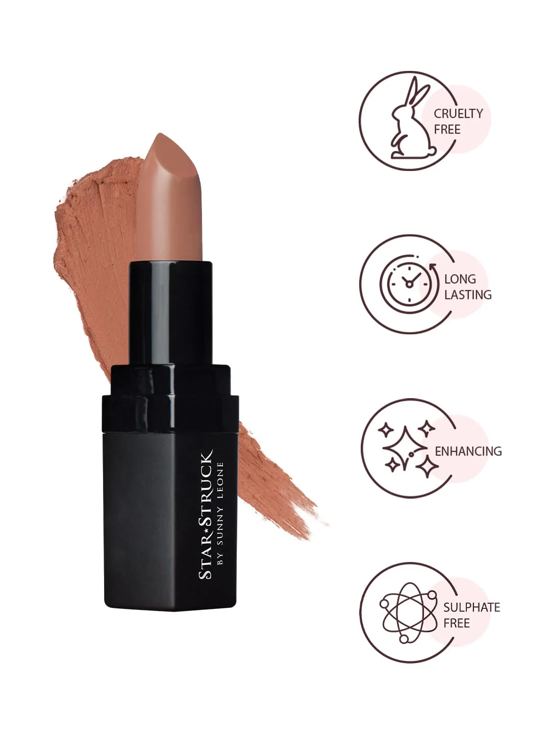 STARSTRUCK BY SUNNY LEONE Intense Matte Lipstick | Richly Pigmented | Brown Lipstick | Toffee