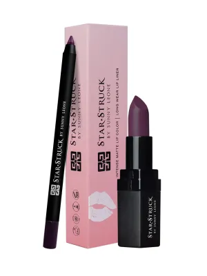 STARSTRUCK BY SUNNY LEONE New Shades Lipstick   Lip Liner Lip Kit (2PC Lip Kit) (Wine)