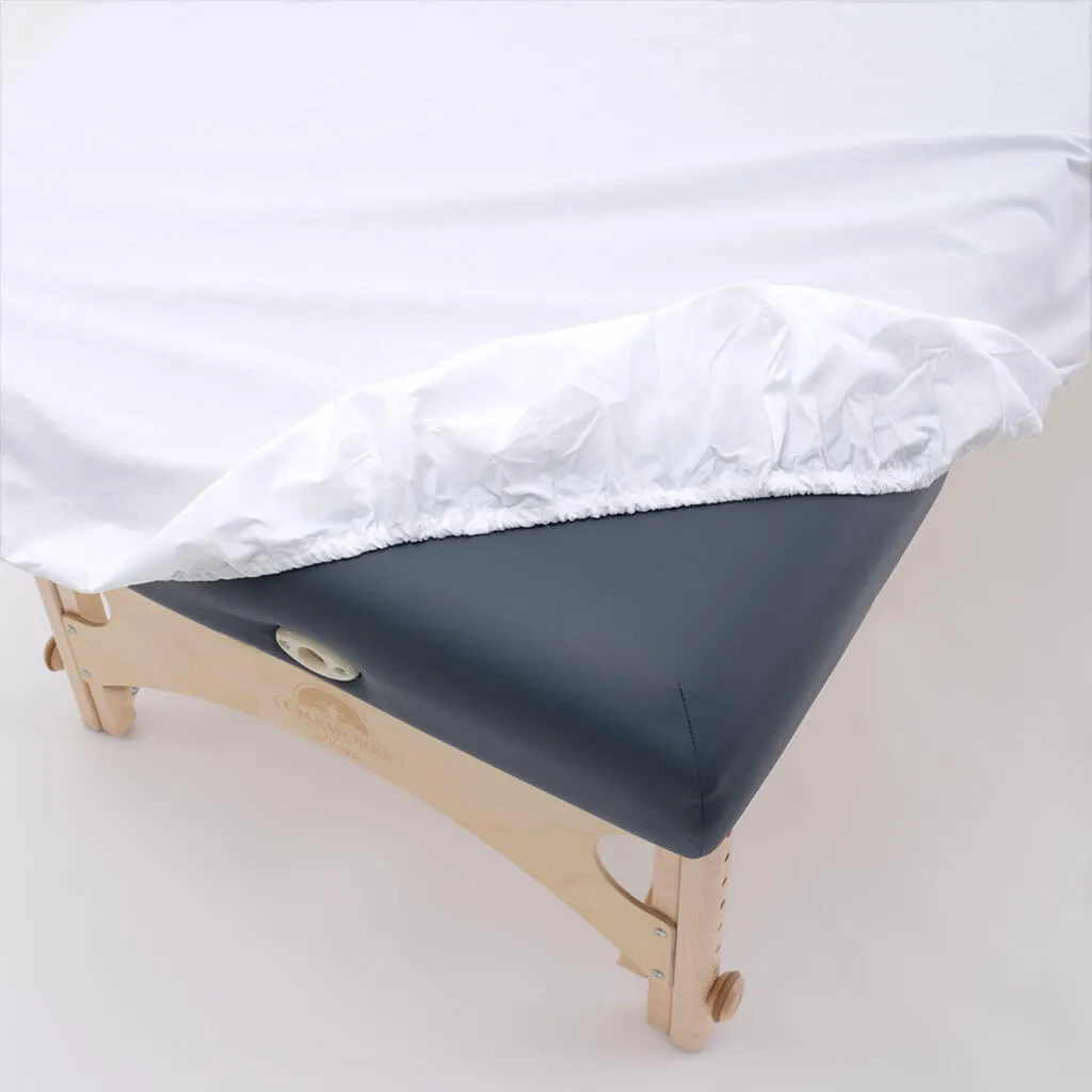 T200 Percale Fitted Spa Table Sheets 9 inch Deep