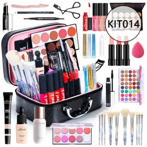 Ultimate All-in-One Makeup Kit - Perfect for Beginners &amp; Pros | Complete Cosmetic Set with Eyeshadows, Lipsticks, Blush, Brushes, and More