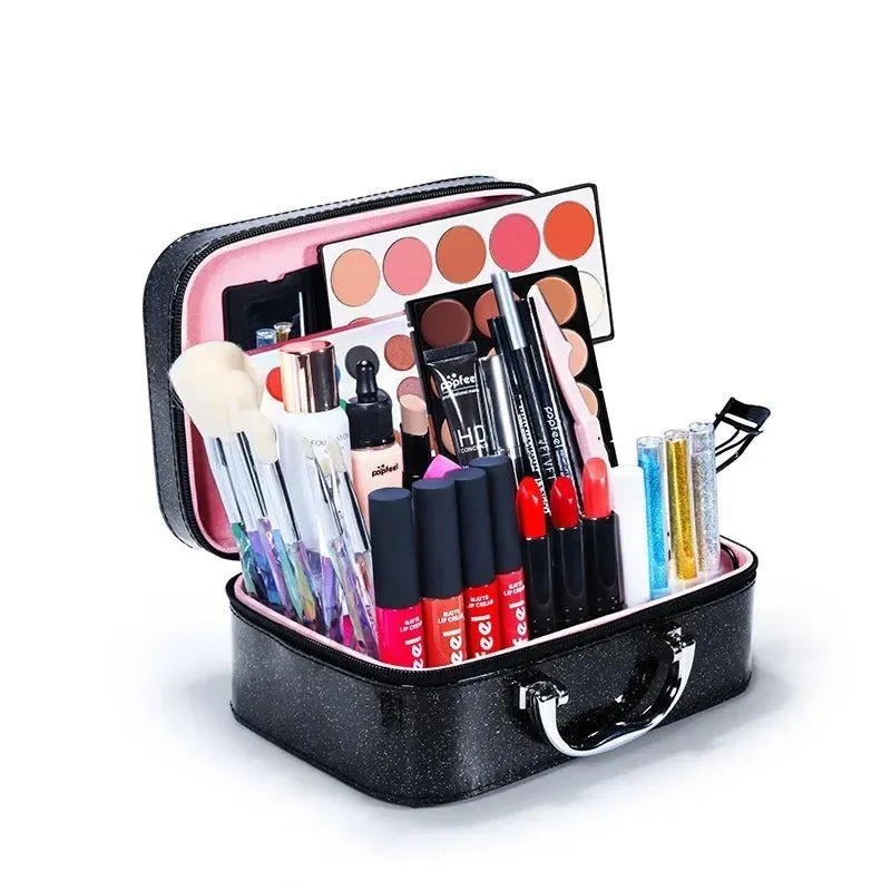 Ultimate All-in-One Makeup Kit - Perfect for Beginners &amp; Pros | Complete Cosmetic Set with Eyeshadows, Lipsticks, Blush, Brushes, and More