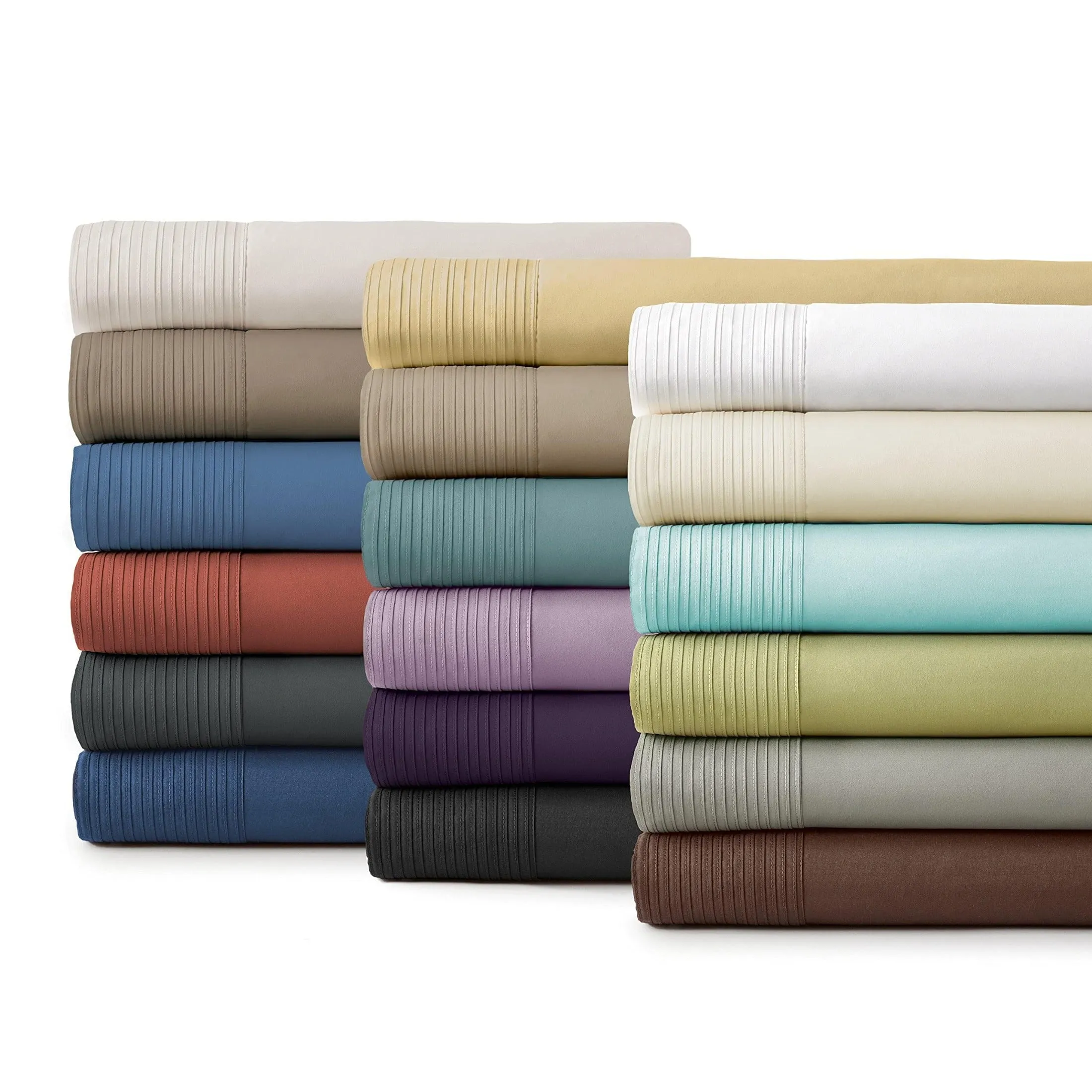 Vilano Extra Deep Pocket Pleated Sheet Set in Earth Tones