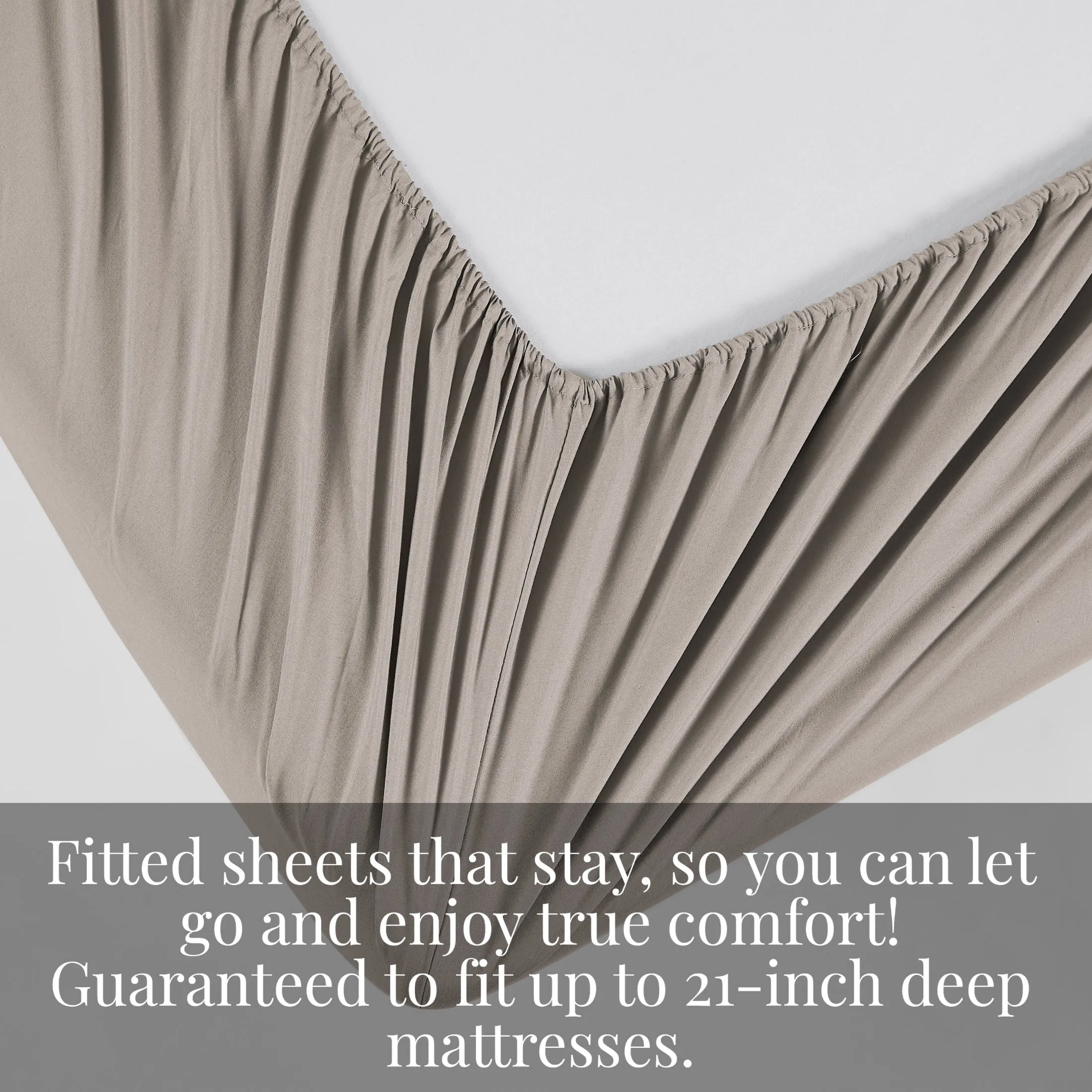 Vilano Extra Deep Pocket Pleated Sheet Set in Earth Tones