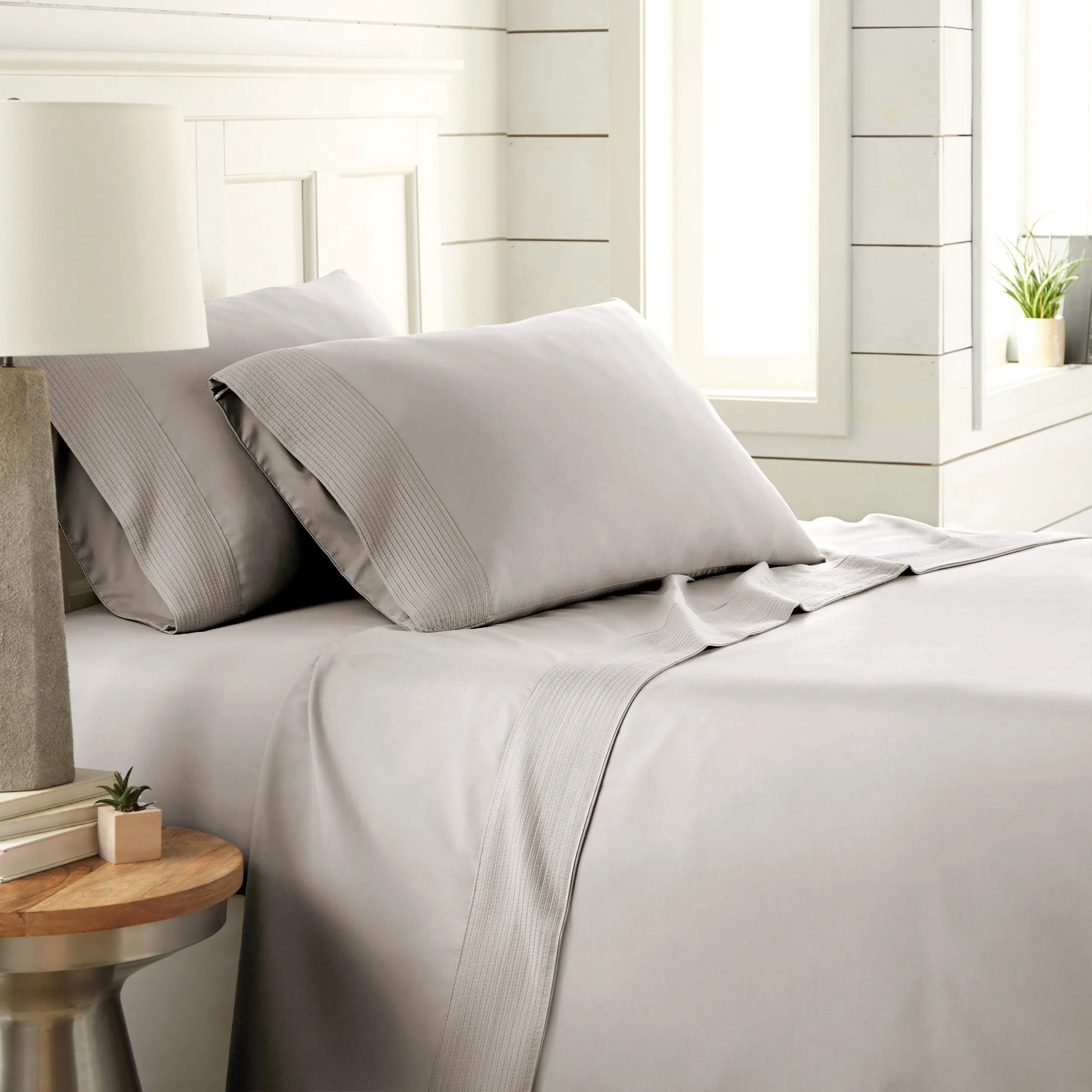 Vilano Extra Deep Pocket Pleated Sheet Set in Earth Tones