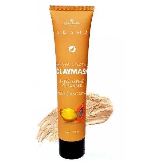 Zion Health Adama Papaya Enzyme Claymask 4 oz Cream